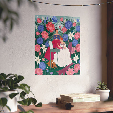 🌸💎 The Garden Of Little Treasures Matte Vertical Poster – Art Deco Floral Elegance