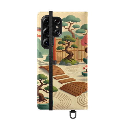 🏹🌸 Archer Kitten in the Zen Garden Flip Case – Focus, Whimsy & Zen Balance