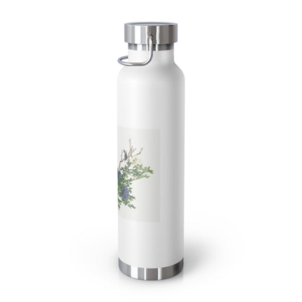 Peonies and Birds by Okamoto Shuki Copper Vacuum Insulated Bottle, 22oz
