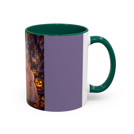🎃🌙 The Midnight Court Of Pumpkin Grove Colorful Mug – Elegant Halloween Masquerade