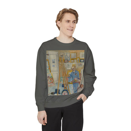 The Skeleton Painter by James Ensor Garment-Dyed Sweatshirt