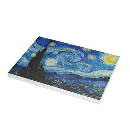 The Starry Night by Vincent Van Gogh Postcards (envelopes included) - Bundles of 10, 30, 50 Pieces