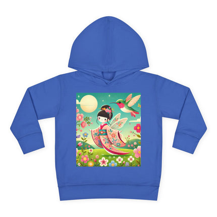 Geisha Fairy and the Hummingbird Blossom Toddler Pullover Fleece Hoodie