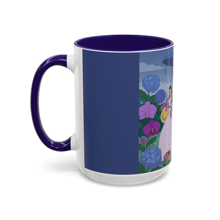 The Lady Of The Garden Tea Party Colorful Mugs – Art Deco Floral Elegance