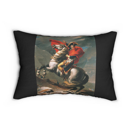 Napoleon Crossing the Alps by Jacques-Louis David Spun Polyester Lumbar Pillow