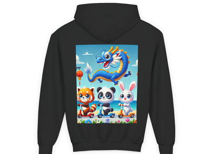 Seaside Scooter Friends Youth Heavy Blend Hooded Sweatshirt