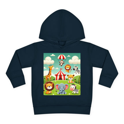 Whimsical Circus Friends Toddler Pullover Fleece Hoodie