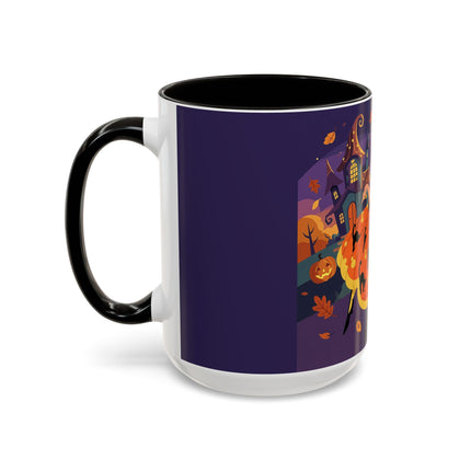🐈‍⬛🎃 The Black Cat Witch Of Pumpkin Manor Colorful Mug – Whimsical Halloween Charm