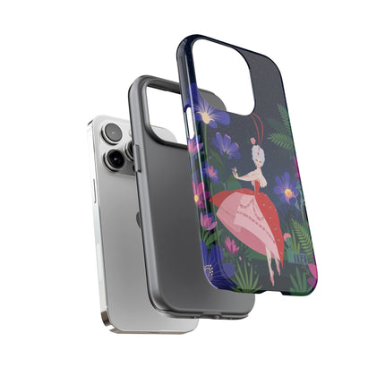 🌺✨ The Lady Of The Starlit Enchanted Garden Phone Case – Art Deco Floral Fantasy