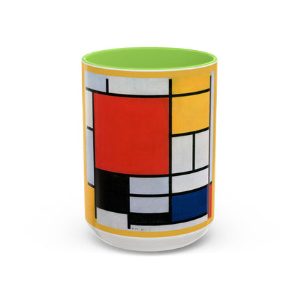Composition with Red, Yellow, Blue, and Black by Piet Mondrian Colorful Mugs (11oz, 15oz)