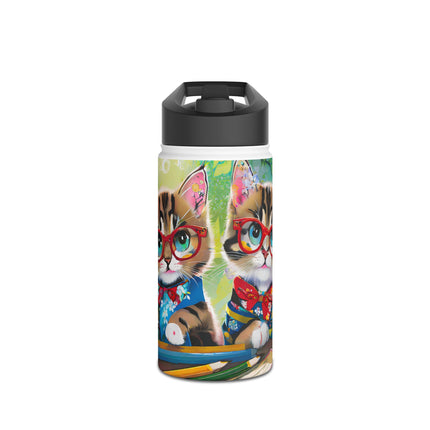 Kitten Scholars Stainless Steel Water Bottle