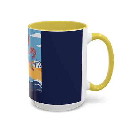 Beachside Promenade Colorful Mugs – Chic Summer Stroll & Coastal Glamour