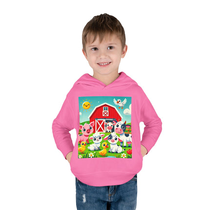Happy Barnyard Morning Toddler Pullover Fleece Hoodie