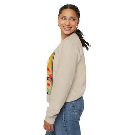 Black Cat in Kimono Unisex Heavy Blend™ Crewneck Sweatshirt