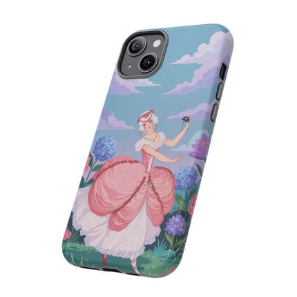 🎭🌸 The Lady Of The Secret Masquerade Phone Case – Art Deco Garden Fantasy