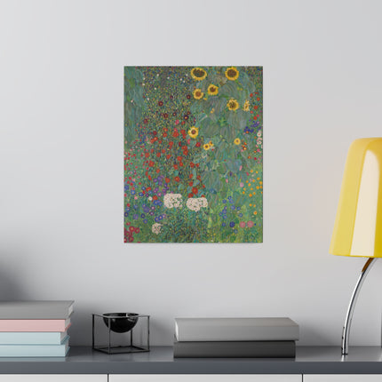 Farm Garden with Sunflowers by Gustav Klimt Matte Canvas, Stretched, 0.75"