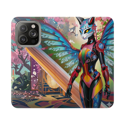 🦊🦋 Cyber Kitsune Butterfly Guardian Phone Case – Neon Magic & Digital Dreams