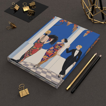 🍇🌺 The Grand Terrace Garden Soirée Hardcover Journal – Art Deco Fashion Elegance