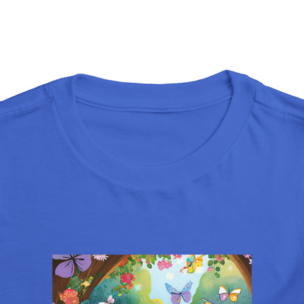 Baby Unicorns and Fluttering Butterflies Toddler Short Sleeve Tee