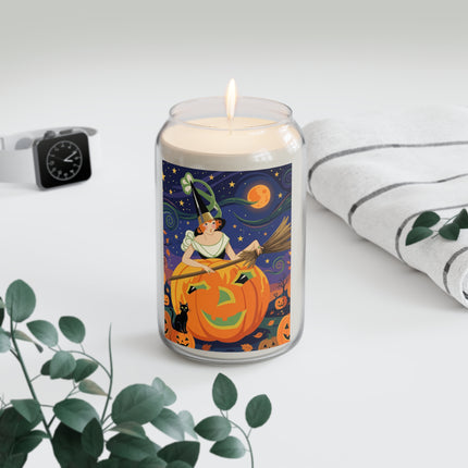 🧙‍♀️🎃 The Witch Of Pumpkin Moon Hollow Scented Soy Candle – Whimsical Halloween Magic