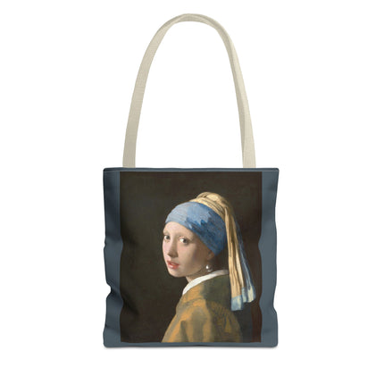 Girl with a Pearl Earring by Johannes Vermeer Tote Bag (AOP)