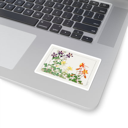 Aquilegia Flower by Tanigami Kônan Kiss-Cut Stickers (4 Sizes)