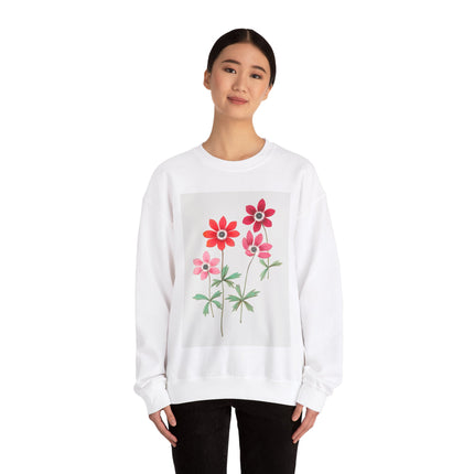 Anemoon, Anemone by Anselmus Boëtius de Boodt Heavy Blend™ Crewneck Sweatshirt