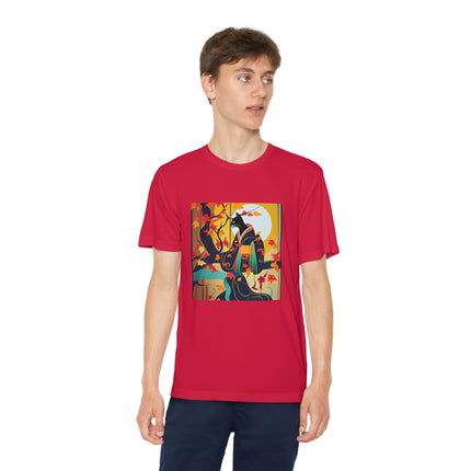 Black Cat in Kimono Youth Competitor Tee
