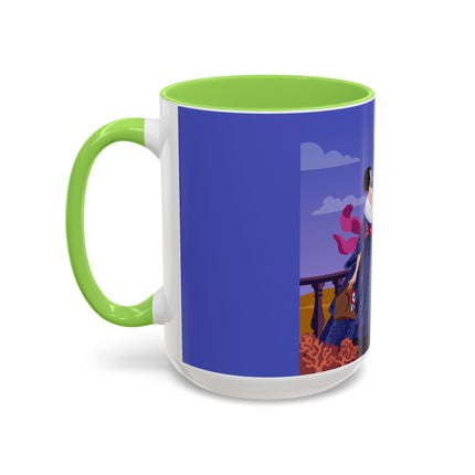 The Dawn Serenade Colorful Mug (11oz, 15oz) – Rooster Beauty, Morning Charm & Art Deco Elegance
