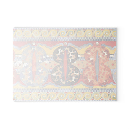 Reproduction of the Shield Frieze by Emile Gilliéron Glass Cutting Board