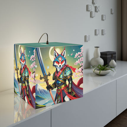 Cyberpunk Samurai Light Cube Lamp