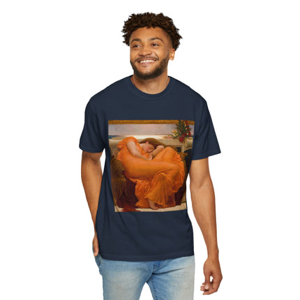 Flaming June by Frederic Leighton Unisex Garment-Dyed T-shirt