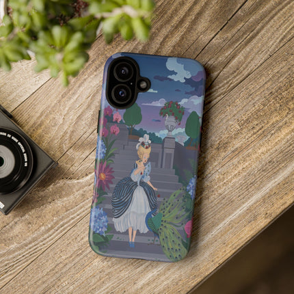 🦚🌸 The Peacock Garden Terrace Phone Case – Art Deco Floral Elegance
