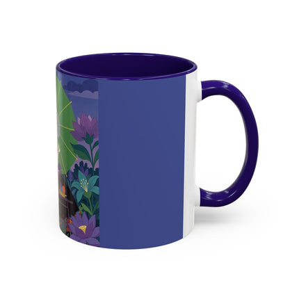 The Lady Of The Moonlit Needlework Colorful Mugs – Art Deco Crafting Elegance