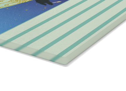 The Christmas Angel Glass Cutting Board