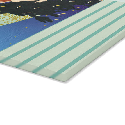 The Christmas Angel Glass Cutting Board