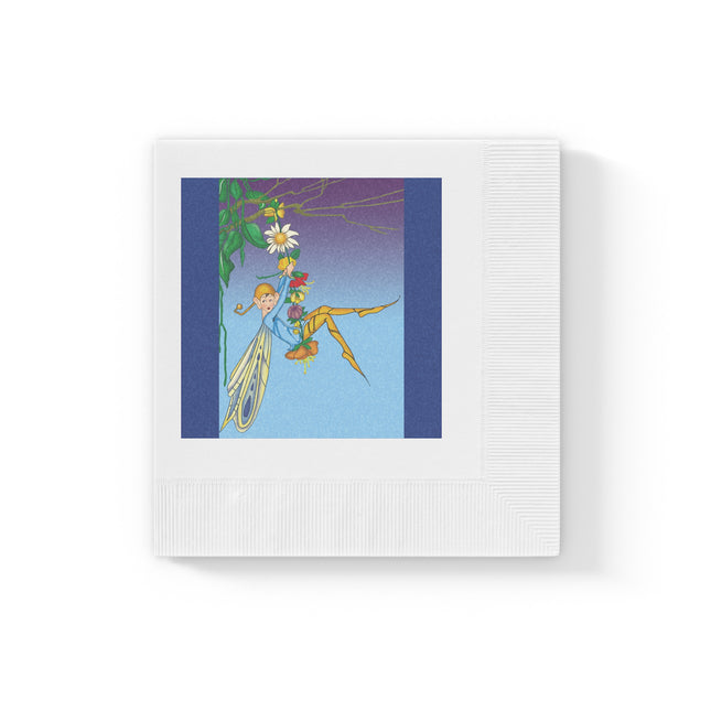 A Fairy's Delight White Coined Napkins