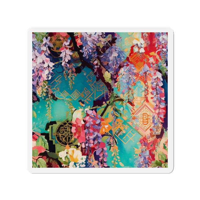 Golden Wisteria Symphony Die-Cut Magnets (5 Sizes)