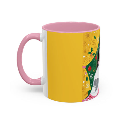 💌🎄 The Christmas Letter Of Holly House Colorful Mug – Whimsical Art Deco Holiday Charm