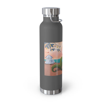 Mermaid with Parasol and Cupid by George Barbier Copper Vacuum Insulated Bottle, 22oz