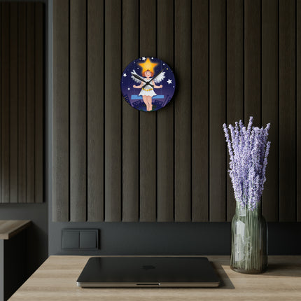 Celestial Magic Acrylic Wall Clock, Round and Square