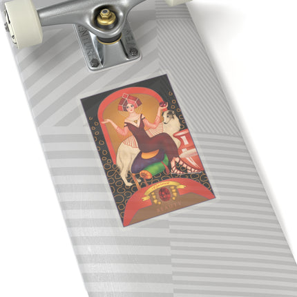 January & Garnet (from the Gem Series) by Sofia Chiostri Kiss-Cut Stickers (4 Sizes)