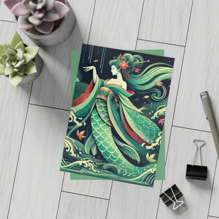Mermaid Queen Rising from the Deep Postcards (envelopes included) - Bundles of 10, 30, 50 Pieces