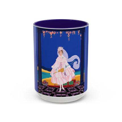 The Moonlit Promenade Colorful Mug (11oz, 15oz) – Blush Elegance, Coastal Romance & Art Deco Style