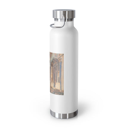 Gondola Moorings on the Grand Canal by John Singer Sargent Copper Vacuum Insulated Bottle, 22oz