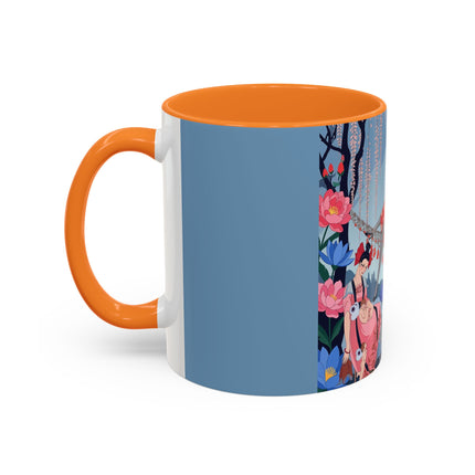 The Ladies Of The Enchanted Hammock Colorful Mugs – Art Deco Whimsical Garden Elegance