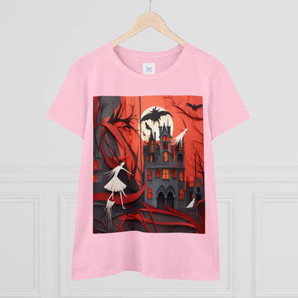 Halloween Night Scene Women's Midweight Cotton Tee