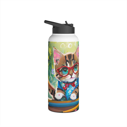 Kitten Scholars Stainless Steel Water Bottle