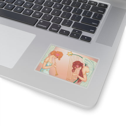 Heavenly Angel Duet Kiss-Cut Stickers (4 Sizes)