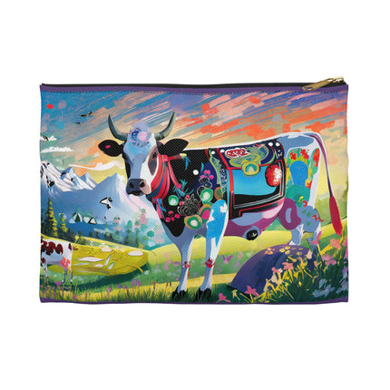 Cyber Glitch Cow Pencil Case